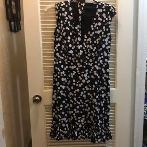 Polka a dot black and white dress